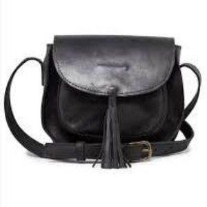 NWT Able MARIA Tassel Black Leather Crossbody Bag - Ethiopia